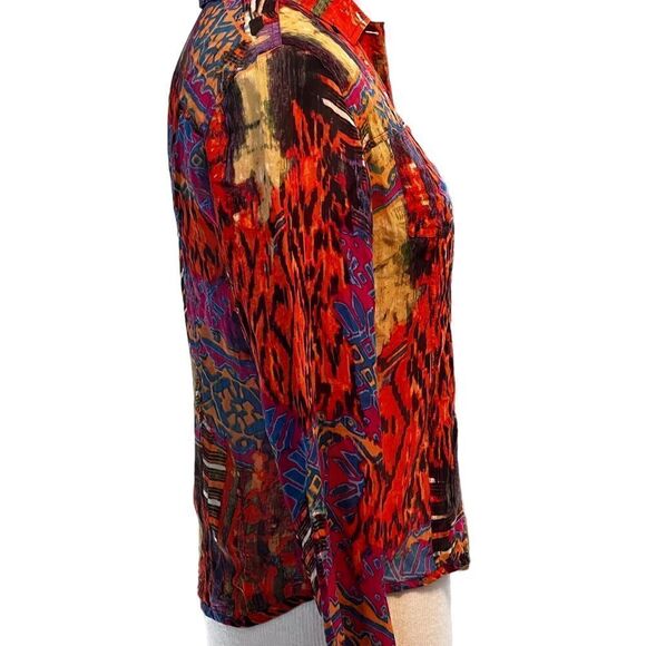 Chicos  ||  multi colored. 100% silk blouse - Picture 6 of 11